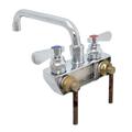 Bk Resources Solid Body Faucet, 6" Swing Spout, 8" O.C. Splash Mount BKF-4SM2-6-G